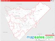 Mariposa County, CA <br /> Wall Map <br /> Zip Code <br /> Red Line Style 2025 Map