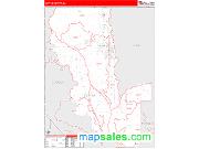 Sutter County, CA <br /> Wall Map <br /> Zip Code <br /> Red Line Style 2025 Map
