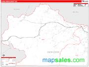 Clear Creek County, CO <br /> Wall Map <br /> Zip Code <br /> Red Line Style 2025 Map