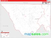 Custer County, CO <br /> Wall Map <br /> Zip Code <br /> Red Line Style 2025 Map