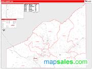 Delta County, CO <br /> Wall Map <br /> Zip Code <br /> Red Line Style 2025 Map