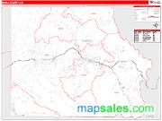 Eagle County, CO <br /> Wall Map <br /> Zip Code <br /> Red Line Style 2025 Map