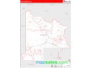 Gunnison County, CO <br /> Wall Map <br /> Zip Code <br /> Red Line Style 2025 Map