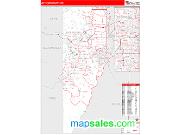 Jefferson County, CO <br /> Wall Map <br /> Zip Code <br /> Red Line Style 2025 Map