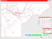 Mesa County, CO <br /> Wall Map <br /> Zip Code <br /> Red Line Style 2025 Map