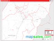 Montezuma County, CO <br /> Wall Map <br /> Zip Code <br /> Red Line Style 2025 Map
