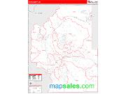Park County, CO <br /> Wall Map <br /> Zip Code <br /> Red Line Style 2025 Map