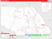 Saguache County, CO <br /> Wall Map <br /> Zip Code <br /> Red Line Style 2025 Map