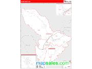 Summit County, CO <br /> Wall Map <br /> Zip Code <br /> Red Line Style 2025 Map