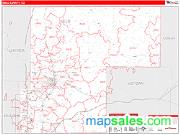 Weld County, CO <br /> Wall Map <br /> Zip Code <br /> Red Line Style 2025 Map