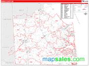 Sussex County, DE <br /> Wall Map <br /> Zip Code <br /> Red Line Style 2025 Map