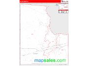 Baker County, FL <br /> Wall Map <br /> Zip Code <br /> Red Line Style 2025 Map