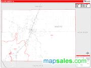 DeSoto County, FL <br /> Wall Map <br /> Zip Code <br /> Red Line Style 2025 Map