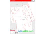Flagler County, FL <br /> Wall Map <br /> Zip Code <br /> Red Line Style 2025 Map