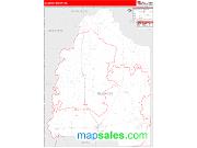 Gilchrist County, FL <br /> Wall Map <br /> Zip Code <br /> Red Line Style 2025 Map