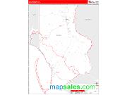 Gulf County, FL <br /> Wall Map <br /> Zip Code <br /> Red Line Style 2025 Map