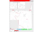 Hendry County, FL <br /> Wall Map <br /> Zip Code <br /> Red Line Style 2025 Map