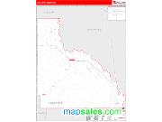 Lafayette County, FL <br /> Wall Map <br /> Zip Code <br /> Red Line Style 2025 Map