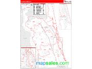 St. Johns County, FL <br /> Wall Map <br /> Zip Code <br /> Red Line Style 2025 Map