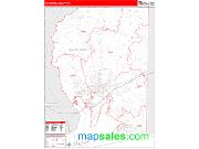 Santa Rosa County, FL <br /> Wall Map <br /> Zip Code <br /> Red Line Style 2025 Map