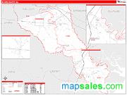 Bryan County, GA <br /> Wall Map <br /> Zip Code <br /> Red Line Style 2025 Map