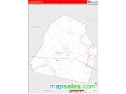 Candler County, GA <br /> Wall Map <br /> Zip Code <br /> Red Line Style 2025 Map