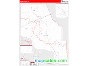 Clinch County, GA <br /> Wall Map <br /> Zip Code <br /> Red Line Style 2025 Map