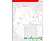 Early County, GA <br /> Wall Map <br /> Zip Code <br /> Red Line Style 2025 Map