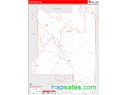 Lamar County, GA <br /> Wall Map <br /> Zip Code <br /> Red Line Style 2025 Map