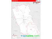 McDuffie County, GA <br /> Wall Map <br /> Zip Code <br /> Red Line Style 2025 Map