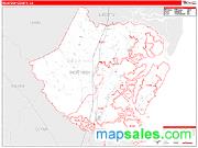 McIntosh County, GA <br /> Wall Map <br /> Zip Code <br /> Red Line Style 2025 Map