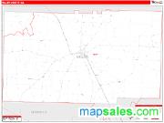 Miller County, GA <br /> Wall Map <br /> Zip Code <br /> Red Line Style 2025 Map