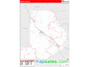Monroe County, GA <br /> Wall Map <br /> Zip Code <br /> Red Line Style 2025 Map