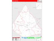 Morgan County, GA <br /> Wall Map <br /> Zip Code <br /> Red Line Style 2025 Map