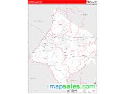 Newton County, GA <br /> Wall Map <br /> Zip Code <br /> Red Line Style 2025 Map