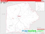 Putnam County, GA <br /> Wall Map <br /> Zip Code <br /> Red Line Style 2025 Map