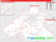 Richmond County, GA <br /> Wall Map <br /> Zip Code <br /> Red Line Style 2025 Map