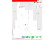 Schley County, GA <br /> Wall Map <br /> Zip Code <br /> Red Line Style 2025 Map