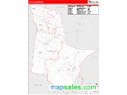 Tattnall County, GA <br /> Wall Map <br /> Zip Code <br /> Red Line Style 2025 Map
