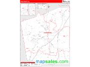 Troup County, GA <br /> Wall Map <br /> Zip Code <br /> Red Line Style 2025 Map