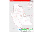 Ware County, GA <br /> Wall Map <br /> Zip Code <br /> Red Line Style 2025 Map
