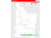 Webster County, GA <br /> Wall Map <br /> Zip Code <br /> Red Line Style 2025 Map
