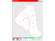 Wheeler County, GA <br /> Wall Map <br /> Zip Code <br /> Red Line Style 2025 Map