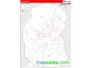 White County, GA <br /> Wall Map <br /> Zip Code <br /> Red Line Style 2025 Map