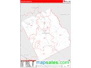 Wilkinson County, GA <br /> Wall Map <br /> Zip Code <br /> Red Line Style 2025 Map