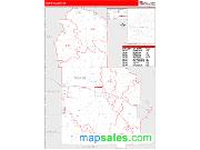 Worth County, GA <br /> Wall Map <br /> Zip Code <br /> Red Line Style 2025 Map