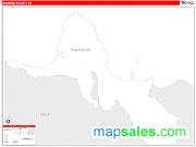 Kalawao County, HI <br /> Wall Map <br /> Zip Code <br /> Red Line Style 2025 Map