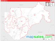 Boise County, ID <br /> Wall Map <br /> Zip Code <br /> Red Line Style 2025 Map