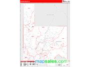 Bonner County, ID <br /> Wall Map <br /> Zip Code <br /> Red Line Style 2025 Map