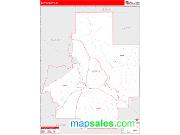 Butte County, ID <br /> Wall Map <br /> Zip Code <br /> Red Line Style 2025 Map